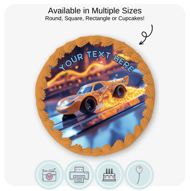 Hotwheels Racer Themed Cake Topper